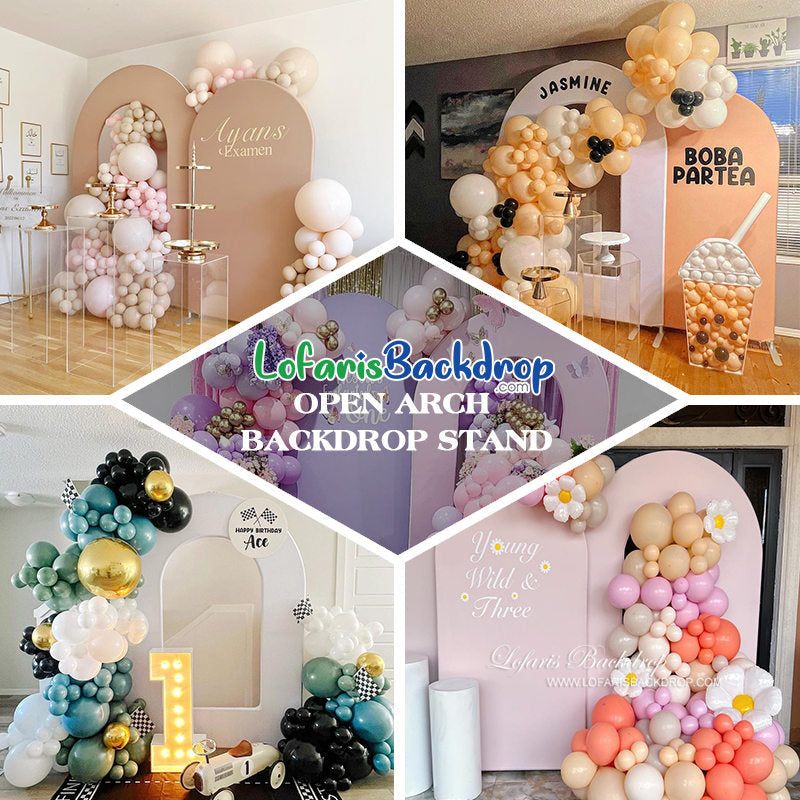 Lofaris Custom Pink Open Arch Backdrop Cover for Party