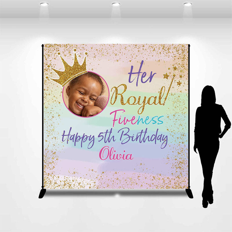 Lofaris Her Royal Fiveness 5th Custom Birthday Backdrop