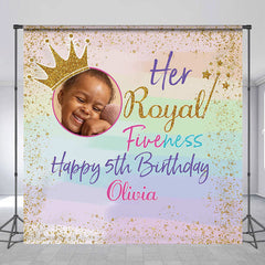 Lofaris Her Royal Fiveness 5th Custom Birthday Backdrop