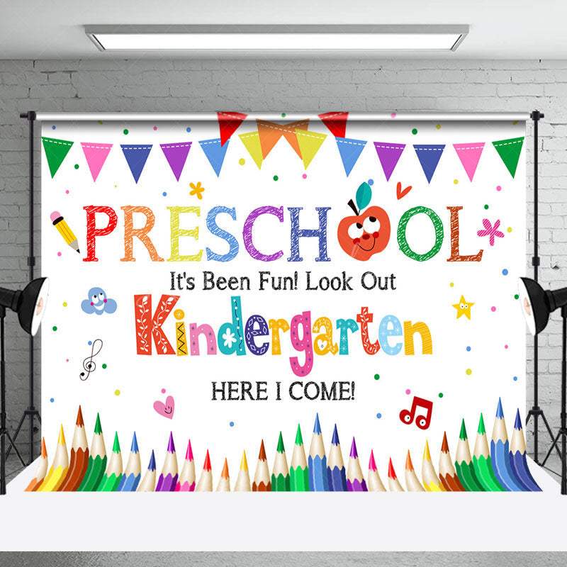 Lofaris Here I Come Colorful Pens Back To School Backdrop