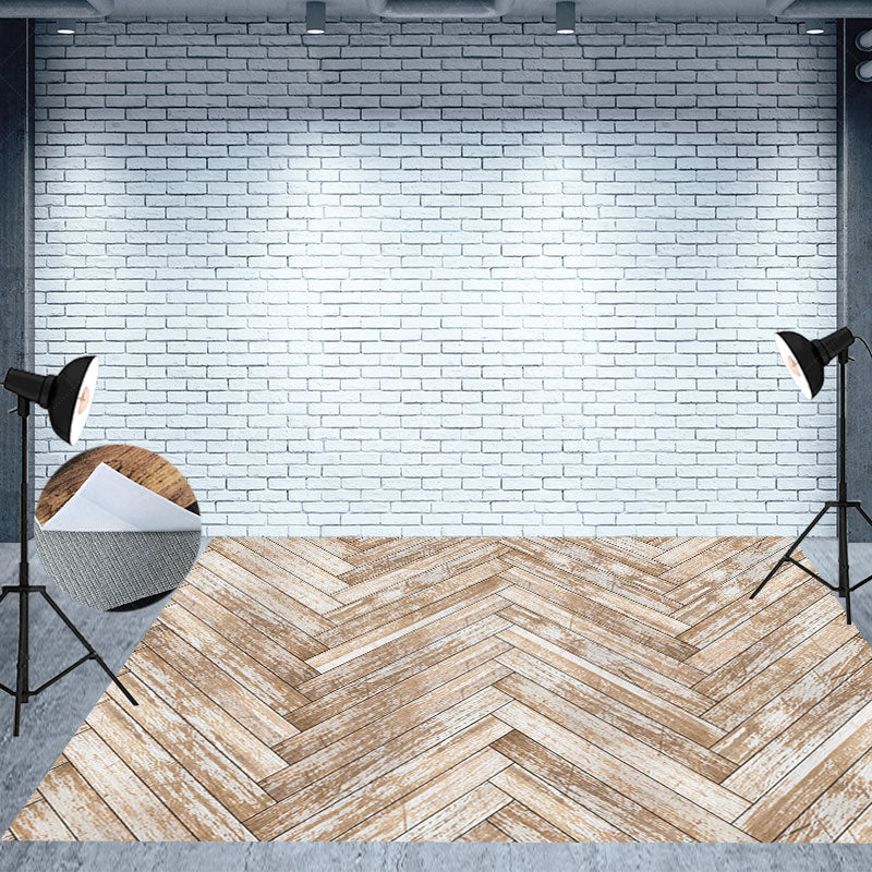 Lofaris Herringbone Bleached Oak Seamless Texture Floor Mat