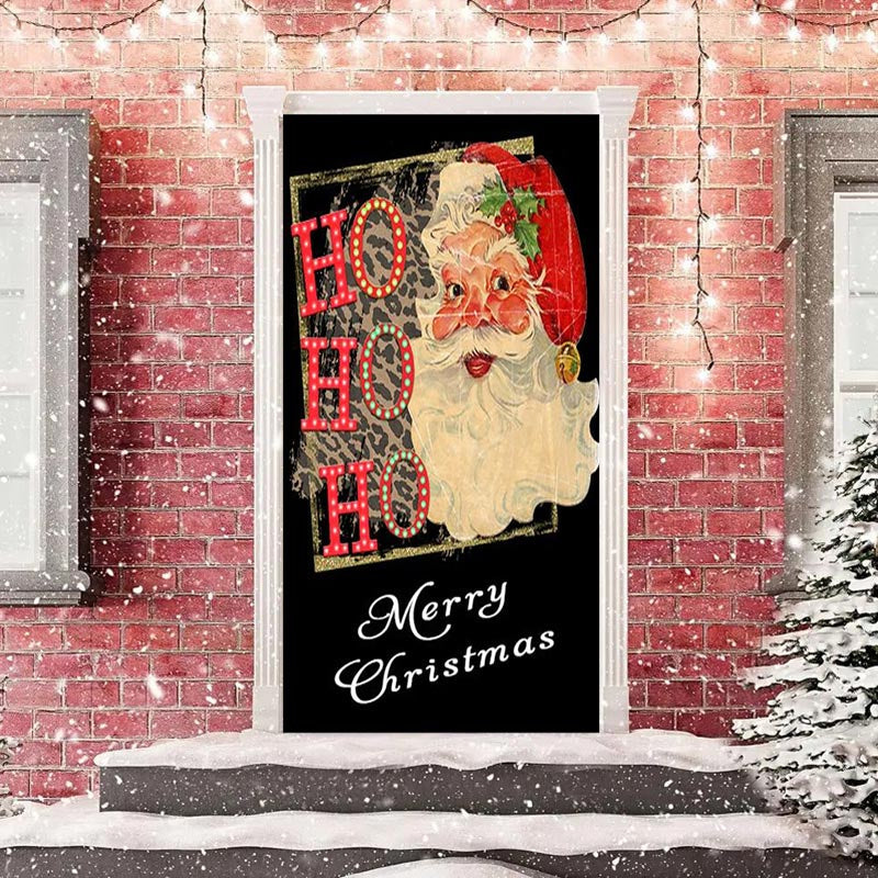 Lofaris Hohoho Vintage Santa Claus Christmas Door Cover