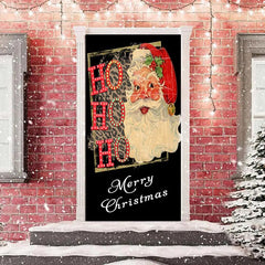 Lofaris Hohoho Vintage Santa Claus Christmas Door Cover