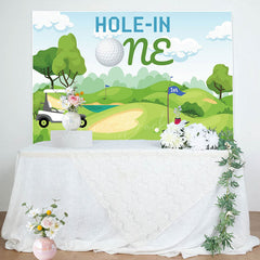 Lofaris Hole-in One Golf Course First Birthday Backdrop