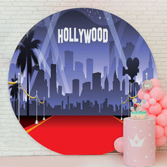 Lofaris Hollywood Night City Grand Stage Round Party Backdrop