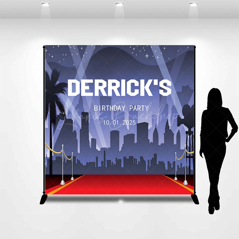 Lofaris Hollywood Red Carpet Custom Birthday Party Backdrop