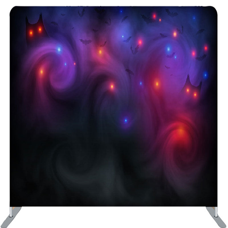 Lofaris Horrible Owl Eyes Black Bats Halloween Backdrop Cover