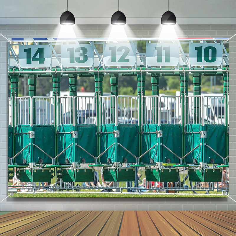 Lofaris Horse Race Course Green Fence Kentucky Derby Backdrop