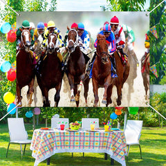 Lofaris Horse Racing Live Kentucky Derby Party Backdrop