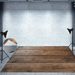Lofaris Hot Retro Style Distressed Wooden Floor Backdrop