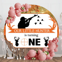 Lofaris Hunter Autumn Tree Wood Round 1st Birthday Backdrop