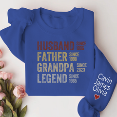 Lofaris Husband Father Grandpa Legend Custom Name Sweatshirt