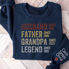 Lofaris Husband Father Grandpa Legend Custom Name Sweatshirt