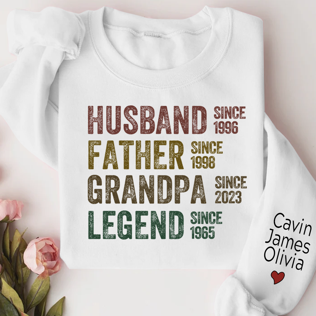 Lofaris Husband Father Grandpa Legend Custom Name Sweatshirt