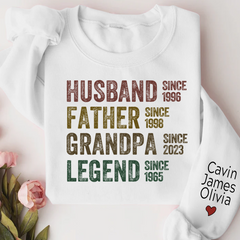 Lofaris Husband Father Grandpa Legend Custom Name Sweatshirt