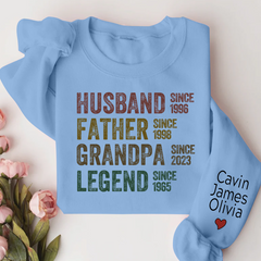 Lofaris Husband Father Grandpa Legend Custom Name Sweatshirt