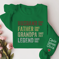 Lofaris Husband Father Grandpa Legend Custom Name Sweatshirt