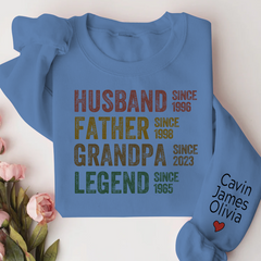 Lofaris Husband Father Grandpa Legend Custom Name Sweatshirt