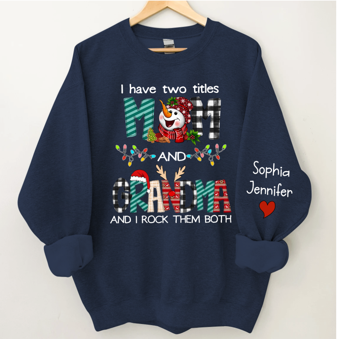 Lofaris Custom Christmas Mom Grandma And Kids Name CTH01 Sweatshirt