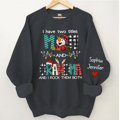 Lofaris Custom Christmas Mom Grandma And Kids Name CTH01 Sweatshirt