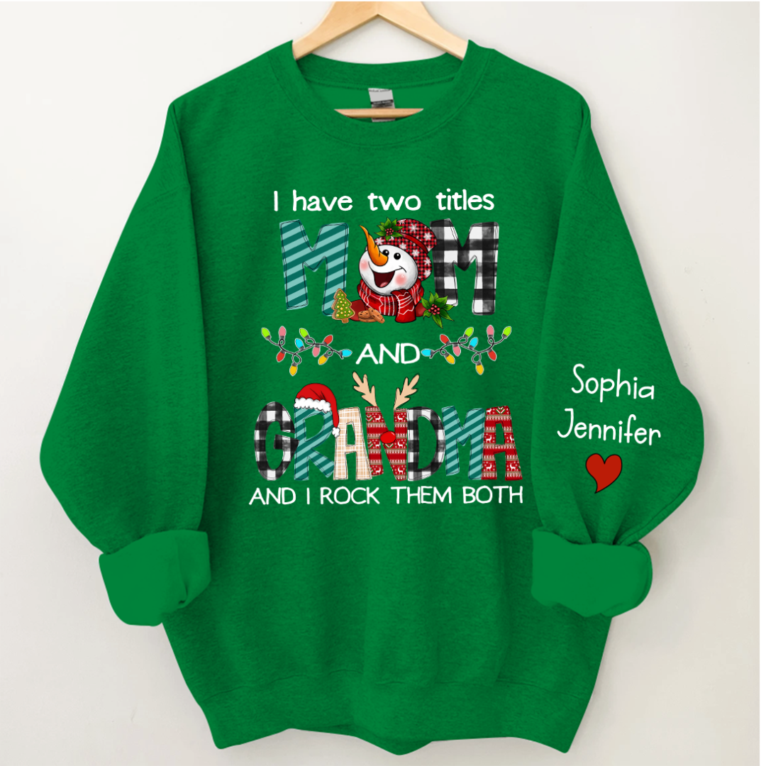 Lofaris Custom Christmas Mom Grandma And Kids Name CTH01 Sweatshirt