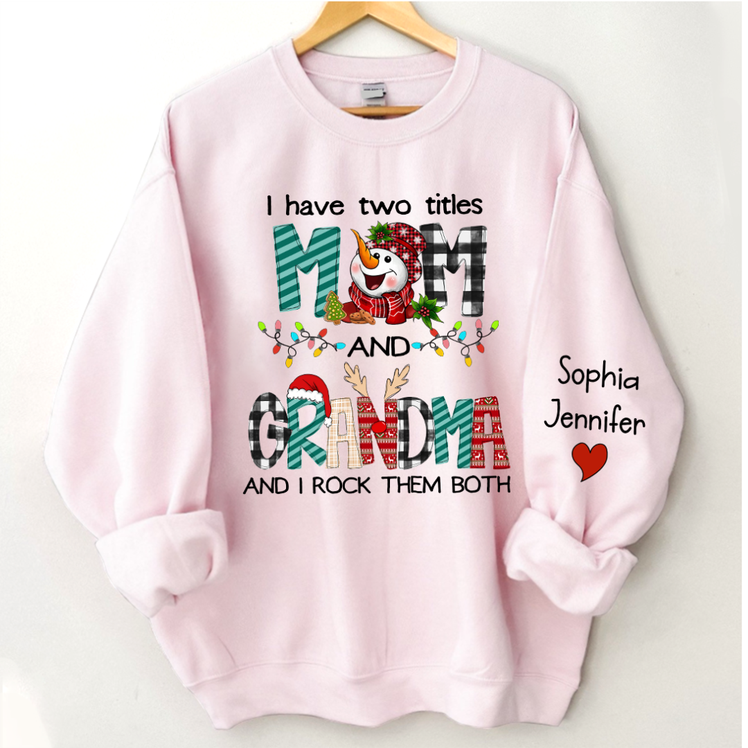 Lofaris Custom Christmas Mom Grandma And Kids Name CTH01 Sweatshirt