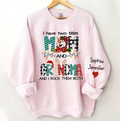 Lofaris Custom Christmas Mom Grandma And Kids Name CTH01 Sweatshirt
