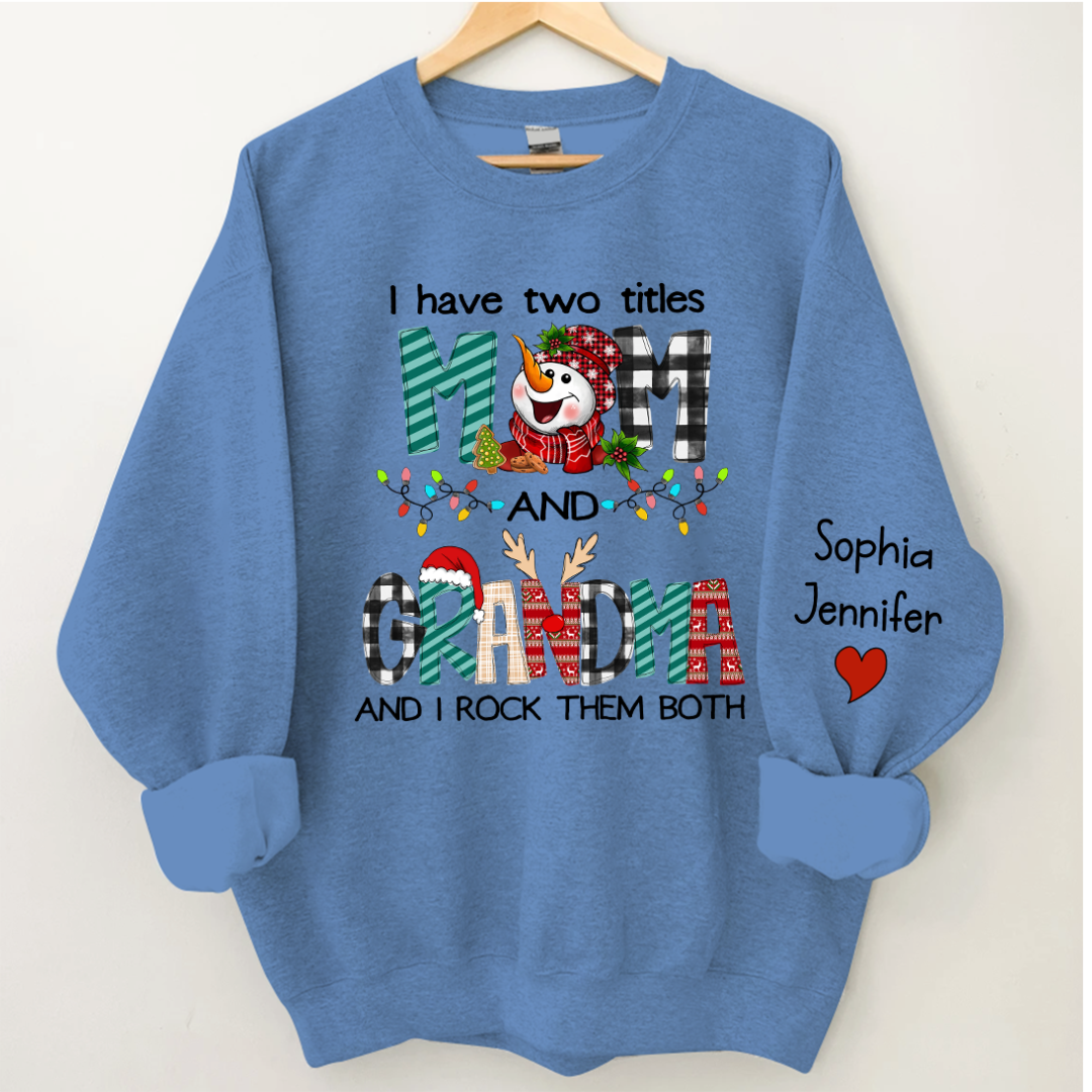 Lofaris Custom Christmas Mom Grandma And Kids Name CTH01 Sweatshirt