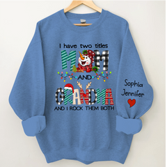 Lofaris Custom Christmas Mom Grandma And Kids Name CTH01 Sweatshirt