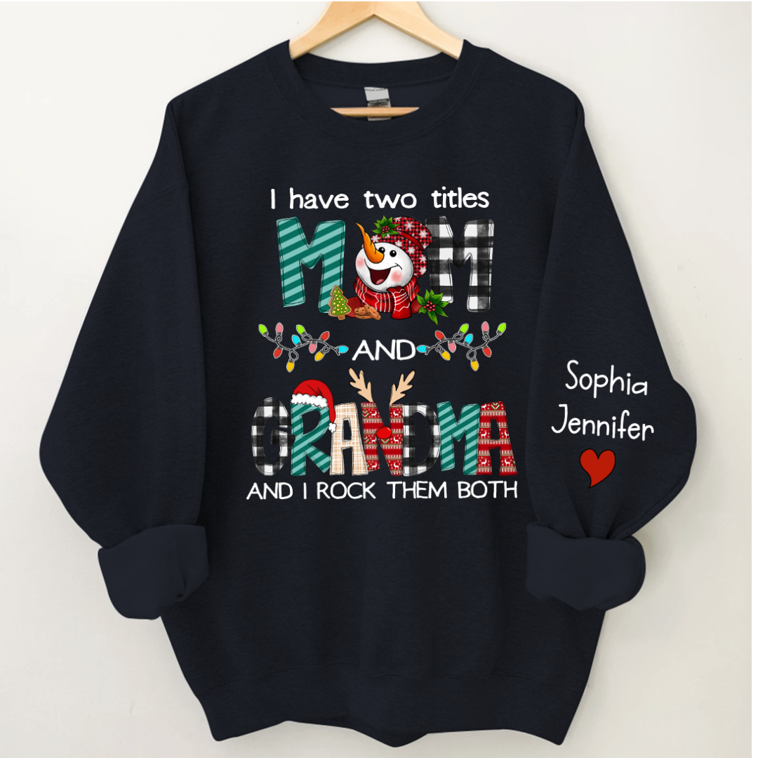 Lofaris Custom Christmas Mom Grandma And Kids Name CTH01 Sweatshirt