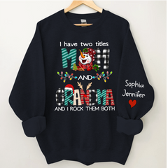 Lofaris Custom Christmas Mom Grandma And Kids Name CTH01 Sweatshirt