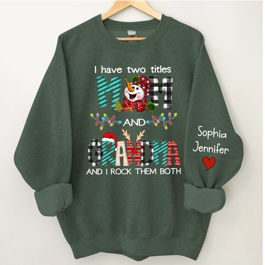 Lofaris Custom Christmas Mom Grandma And Kids Name CTH01 Sweatshirt