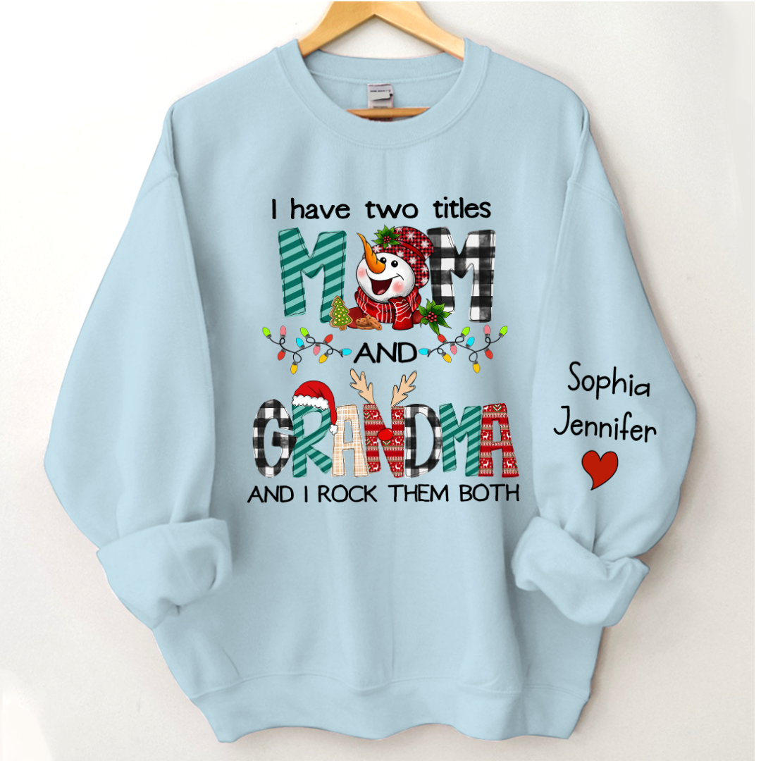 Lofaris Custom Christmas Mom Grandma And Kids Name CTH01 Sweatshirt