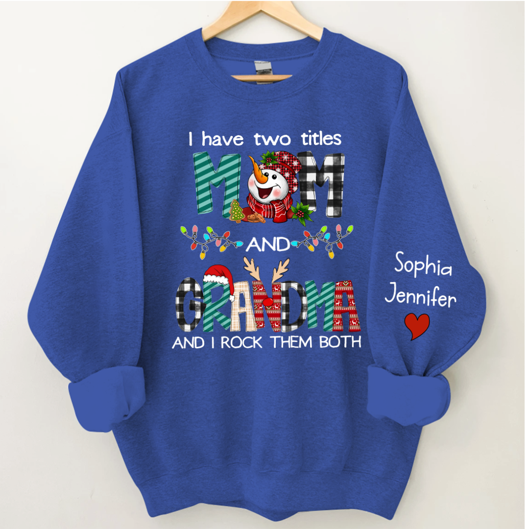 Lofaris Custom Christmas Mom Grandma And Kids Name CTH01 Sweatshirt