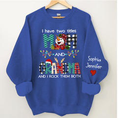 Lofaris Custom Christmas Mom Grandma And Kids Name CTH01 Sweatshirt