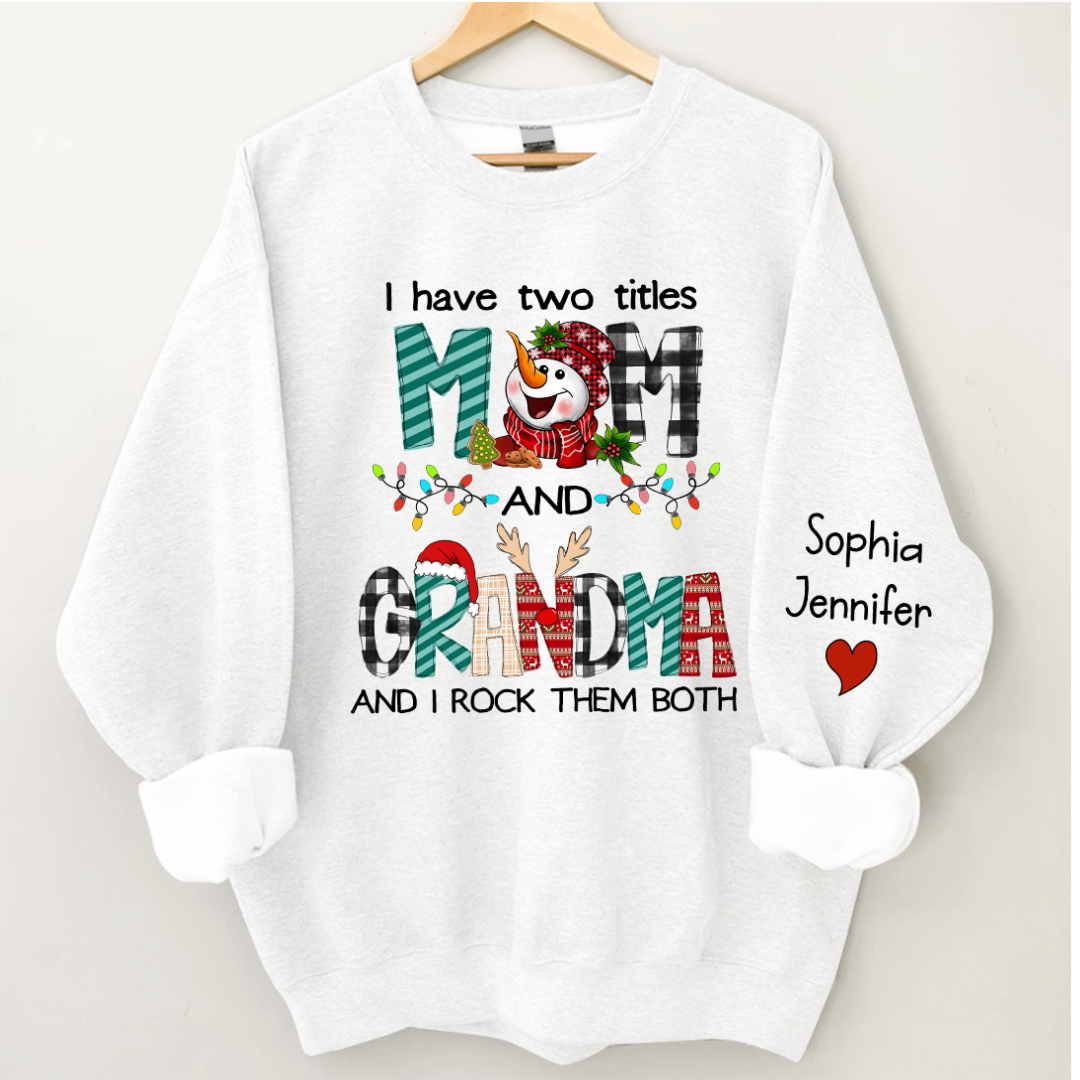 Lofaris Custom Christmas Mom Grandma And Kids Name CTH01 Sweatshirt