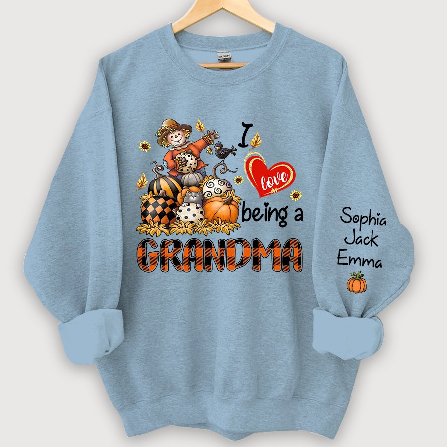 Lofaris I Love Being A Grandma Pumpkin Custom Sweatshirt