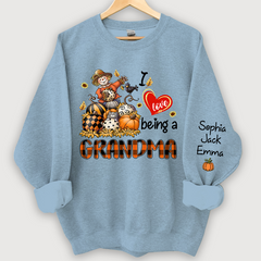 Lofaris I Love Being A Grandma Pumpkin Custom Sweatshirt