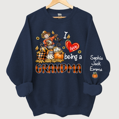 Lofaris I Love Being A Grandma Pumpkin Custom Sweatshirt