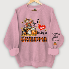 Lofaris I Love Being A Grandma Pumpkin Custom Sweatshirt
