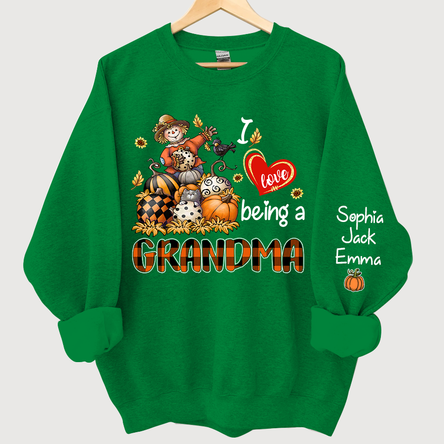 Lofaris I Love Being A Grandma Pumpkin Custom Sweatshirt