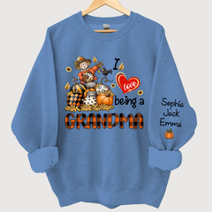 Lofaris I Love Being A Grandma Pumpkin Custom Sweatshirt