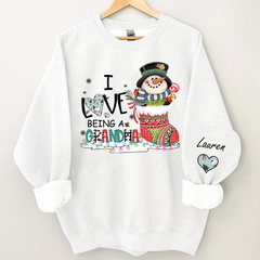 Lofaris I Love Being A Grandma Snowman Custom Sweatshirt