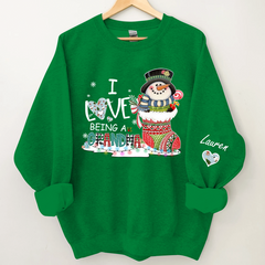 Lofaris I Love Being A Grandma Snowman Custom Sweatshirt