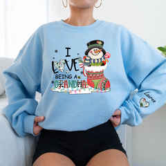 Lofaris I Love Being A Grandma Snowman Custom Sweatshirt