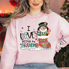 Lofaris I Love Being A Grandma Snowman Custom Sweatshirt