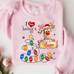 Lofaris I Love Being A Nana Reindeer Christmas 2023 Sweatshirt