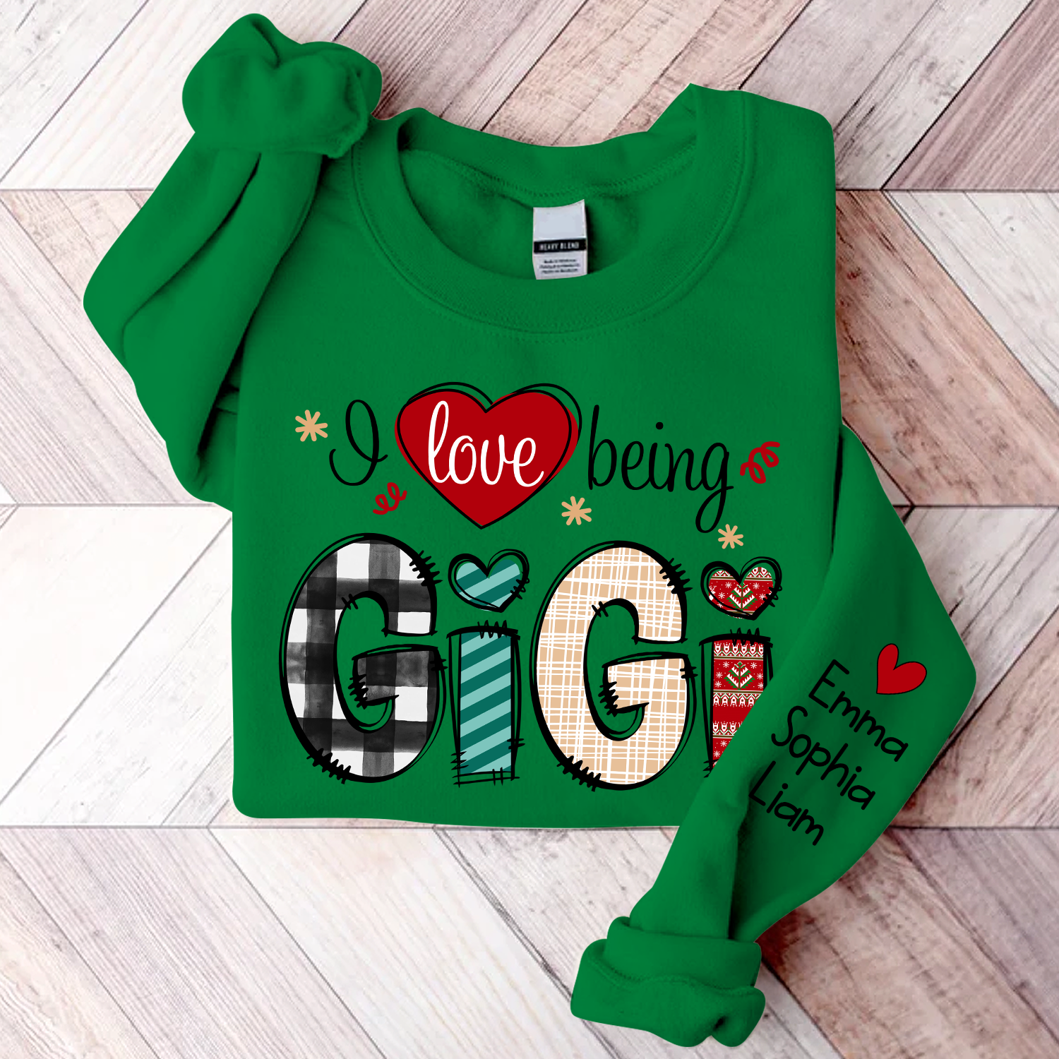 Lofaris I Love Being Gigi Grandma Kid Custom Gift Sweatshirt