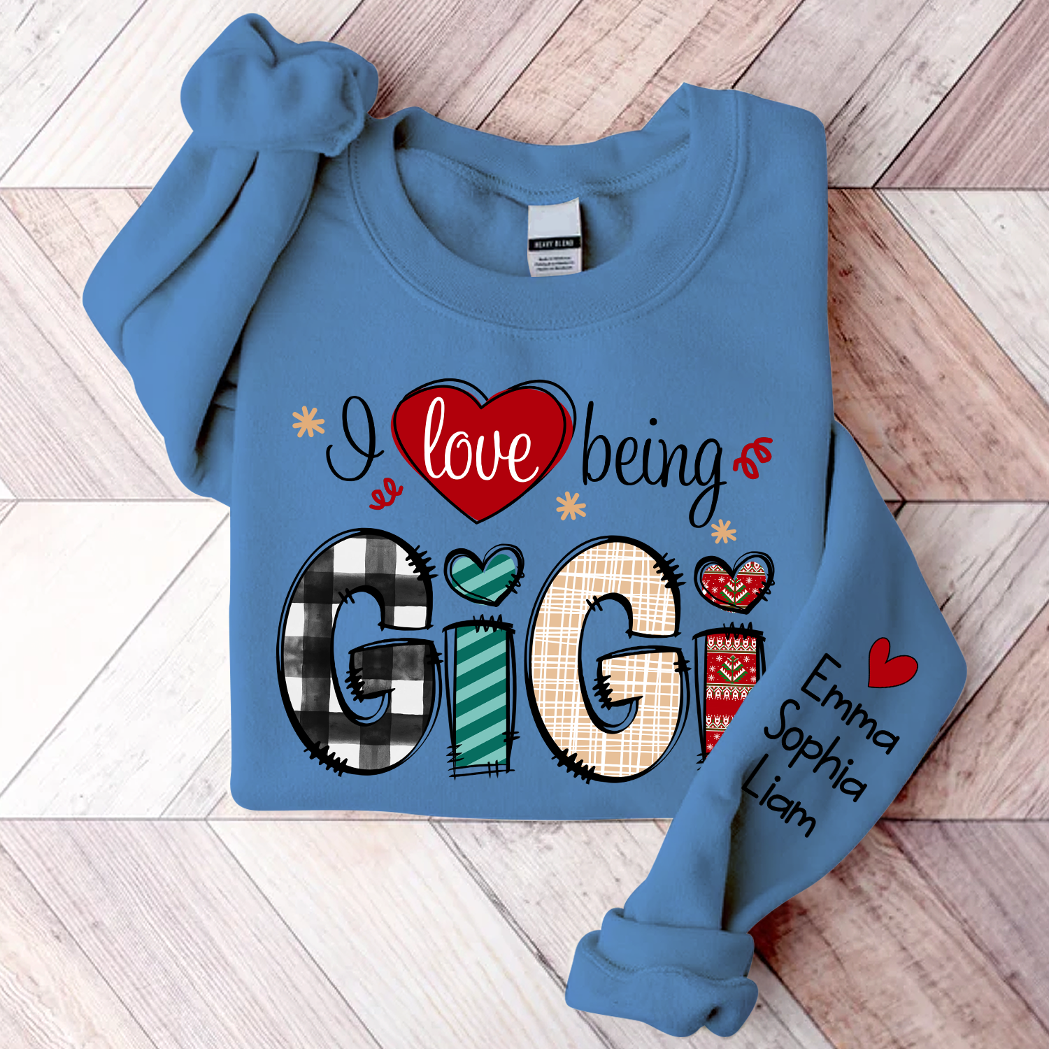 Lofaris I Love Being Gigi Grandma Kid Custom Gift Sweatshirt