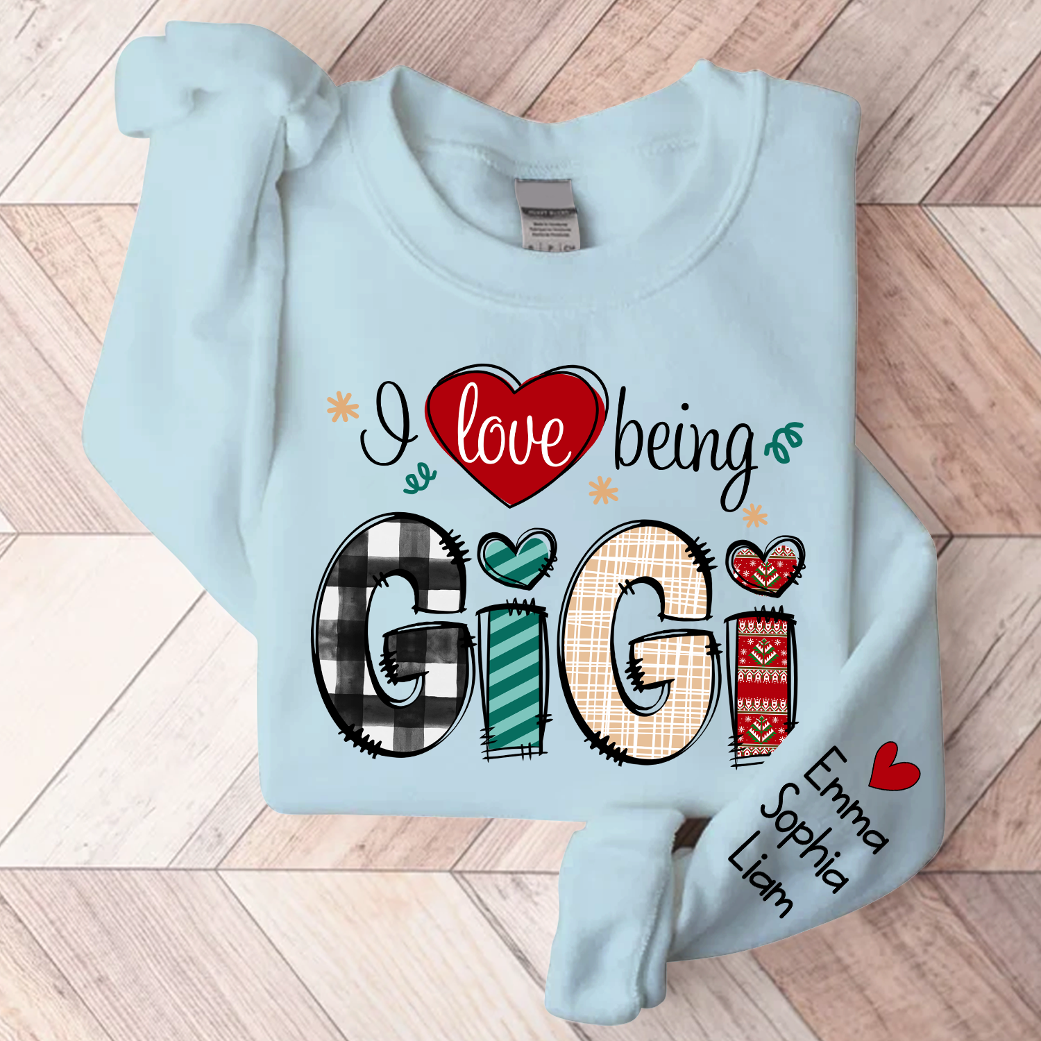 Lofaris I Love Being Gigi Grandma Kid Custom Gift Sweatshirt